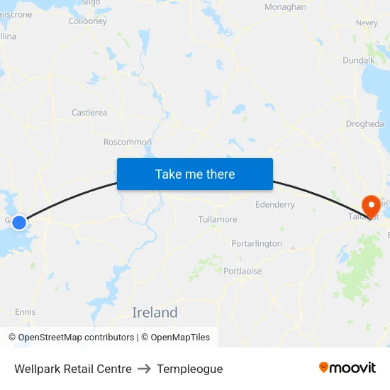 Wellpark Retail Centre to Templeogue map