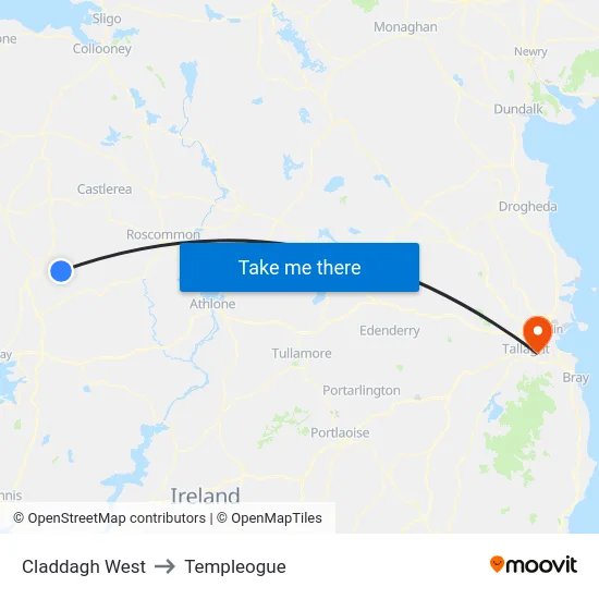 Claddagh West to Templeogue map