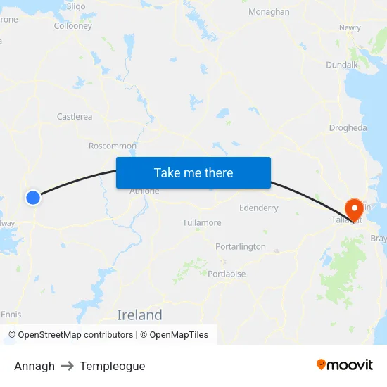 Annagh to Templeogue map