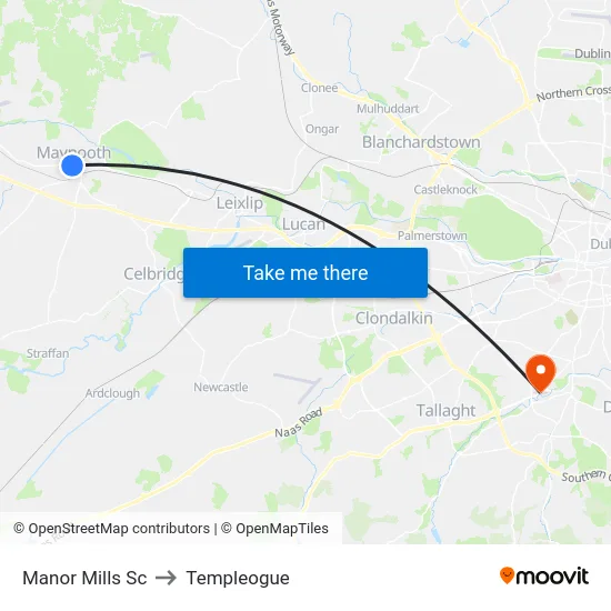 Manor Mills Sc to Templeogue map