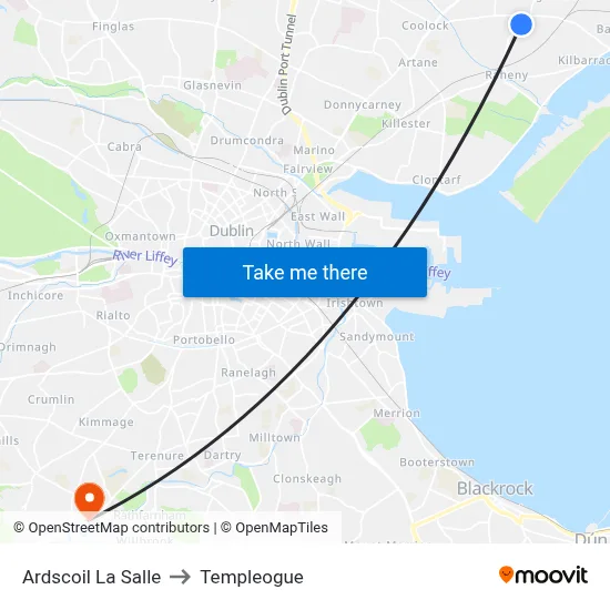 Ardscoil La Salle to Templeogue map