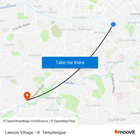 Leeson Village to Templeogue map
