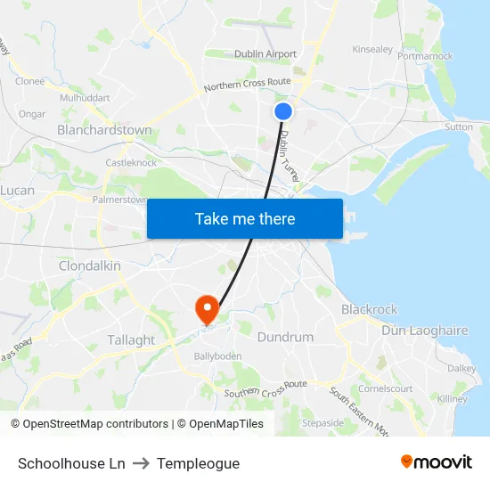 Schoolhouse Ln to Templeogue map