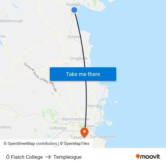 Ó Fiaich College to Templeogue map