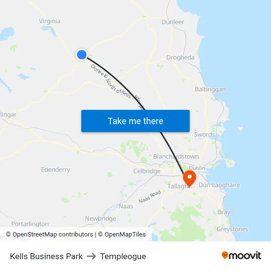 Kells Business Park to Templeogue map