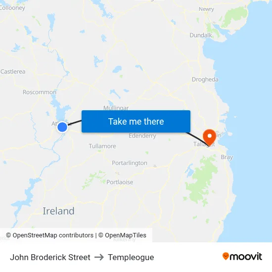 John Broderick Street to Templeogue map