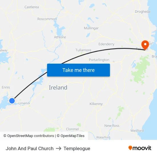 John And Paul Church to Templeogue map