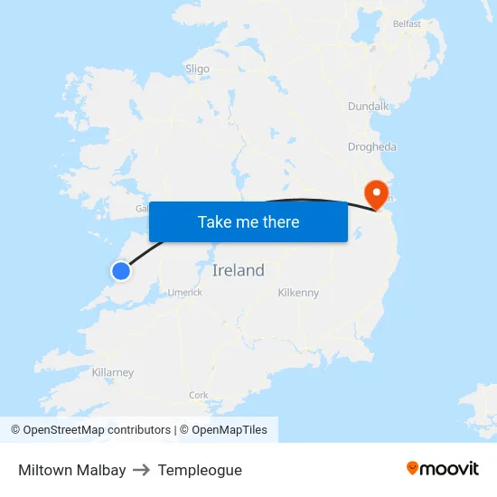 Miltown Malbay to Templeogue map