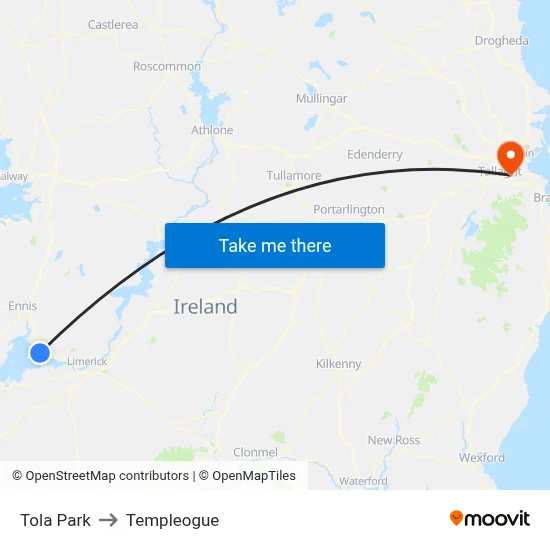Tola Park to Templeogue map