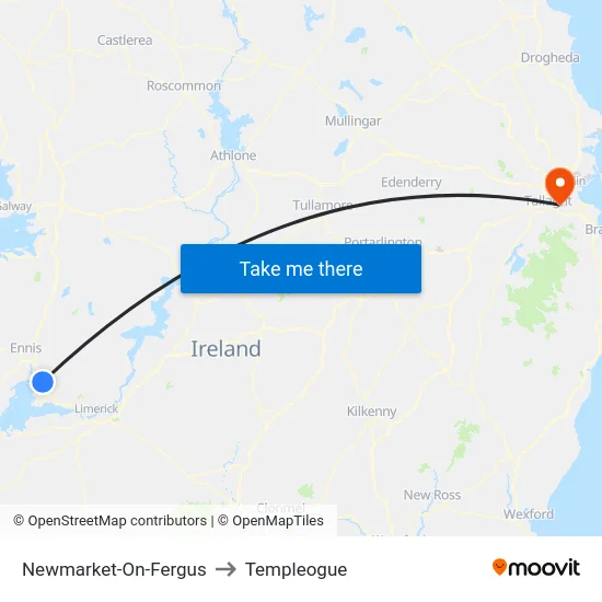 Newmarket-On-Fergus to Templeogue map