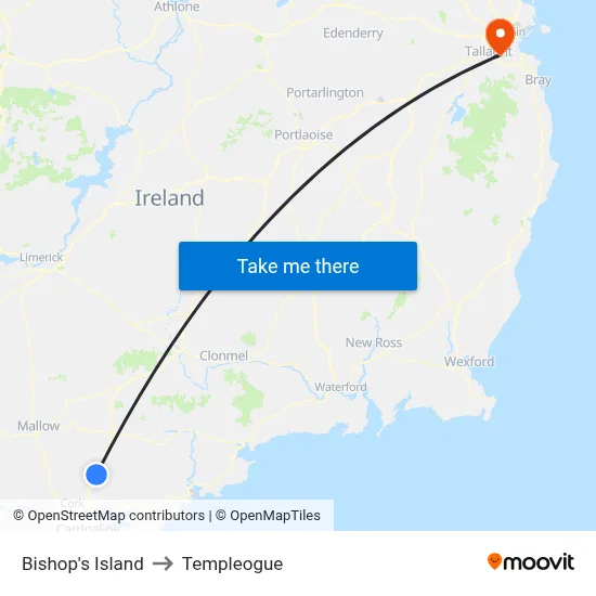 Bishop's Island to Templeogue map