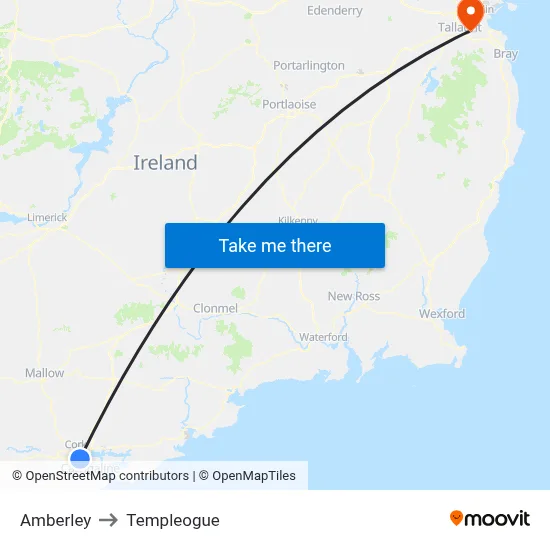 Amberley to Templeogue map