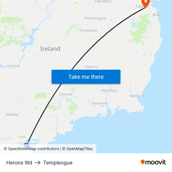 Herons Wd to Templeogue map