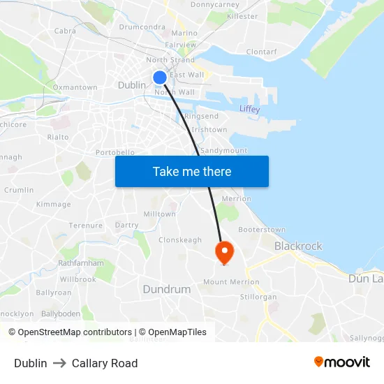 Dublin to Callary Road map