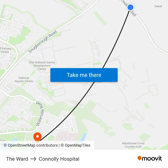 The Ward to Connolly Hospital map