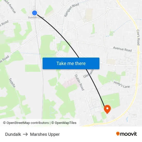 Dundalk to Marshes Upper map