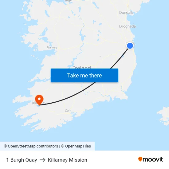 1 Burgh Quay to Killarney Mission map