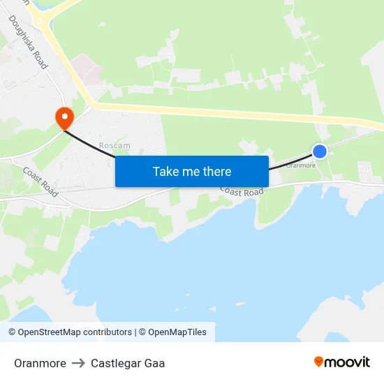 Oranmore to Castlegar Gaa map