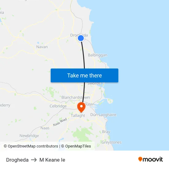 Drogheda to M Keane Ie map