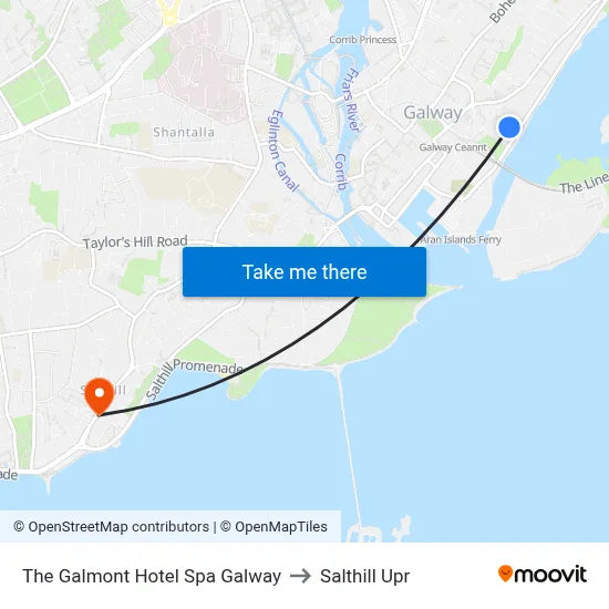 The Galmont Hotel Spa Galway to Salthill Upr map