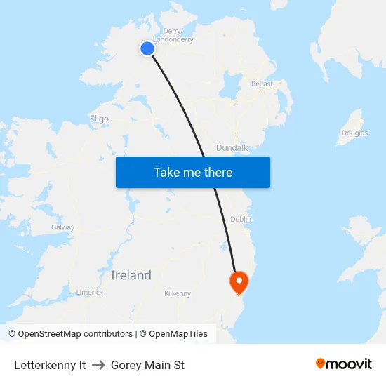 Letterkenny It to Gorey Main St map