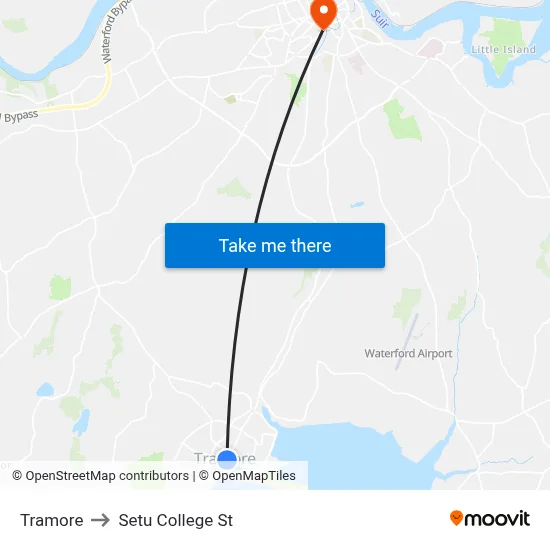 Tramore to Setu College St map