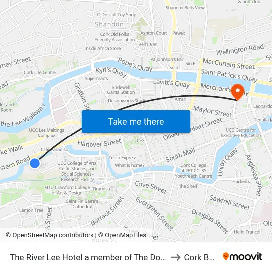 The River Lee Hotel a member of The Doyle Collection Cork to Cork Bus Stn map