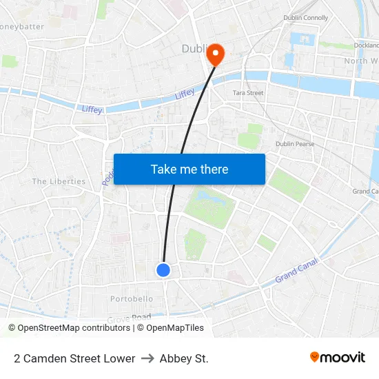 2 Camden Street Lower to Abbey St. map