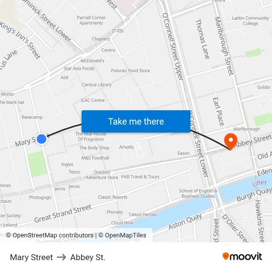Mary Street to Abbey St. map