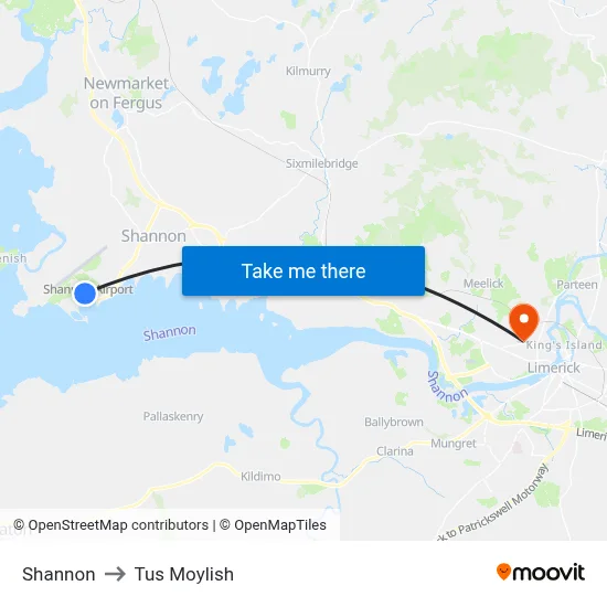 Shannon to Tus Moylish map
