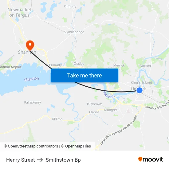 Henry Street to Smithstown Bp map
