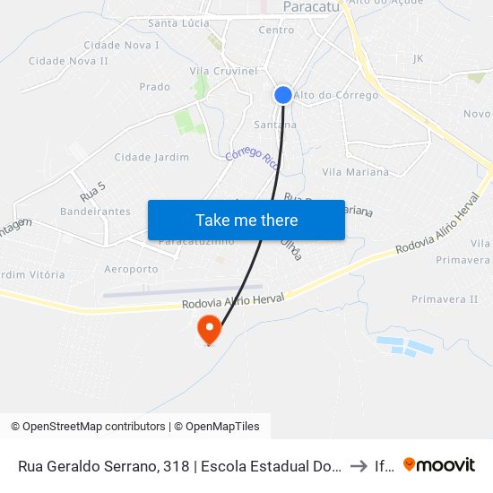 Rua Geraldo Serrano, 318 | Escola Estadual Doutor Sérgio Ulhôa to Iftm map