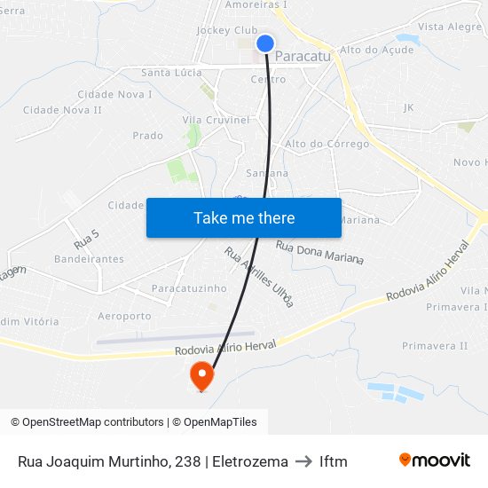 Rua Joaquim Murtinho, 238 | Eletrozema to Iftm map