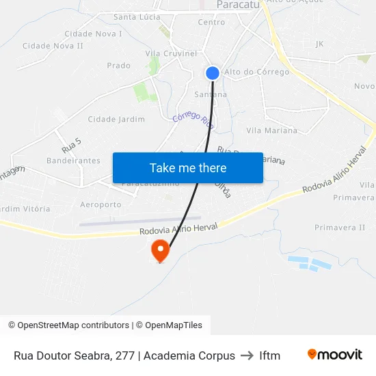 Rua Doutor Seabra, 277 | Academia Corpus to Iftm map