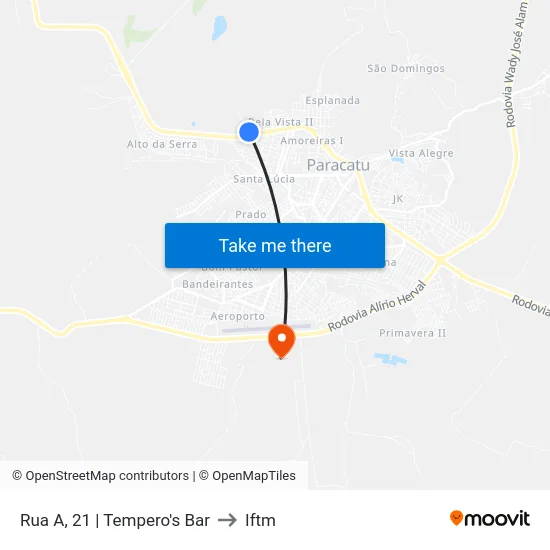 Rua A, 21 | Tempero's Bar to Iftm map