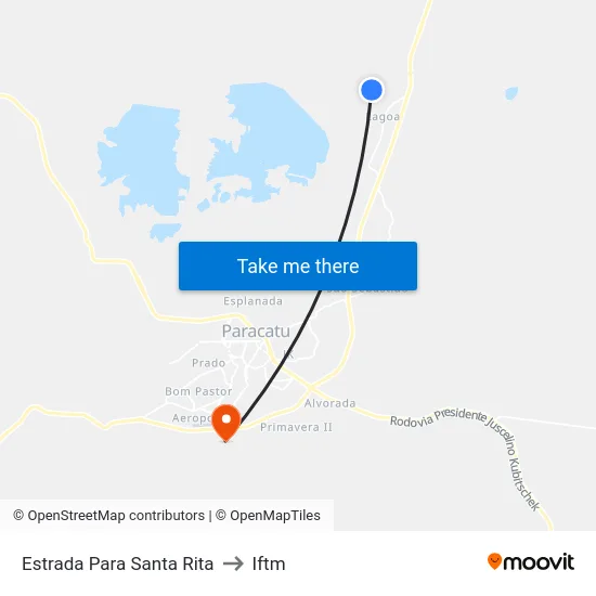 Estrada Para Santa Rita to Iftm map