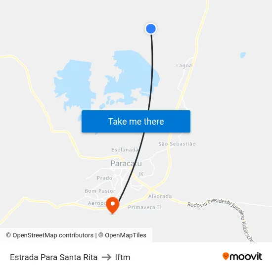 Estrada Para Santa Rita to Iftm map