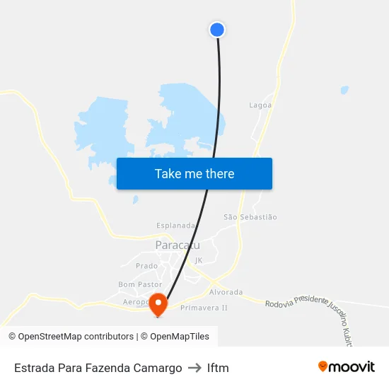 Estrada Para Fazenda Camargo to Iftm map