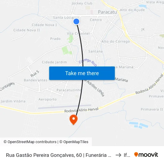 Rua Gastão Pereira Gonçalves, 60 | Funerária São João to Iftm map