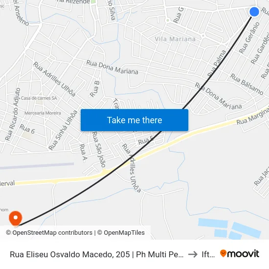 Rua Eliseu Osvaldo Macedo, 205 | Ph Multi Peças to Iftm map