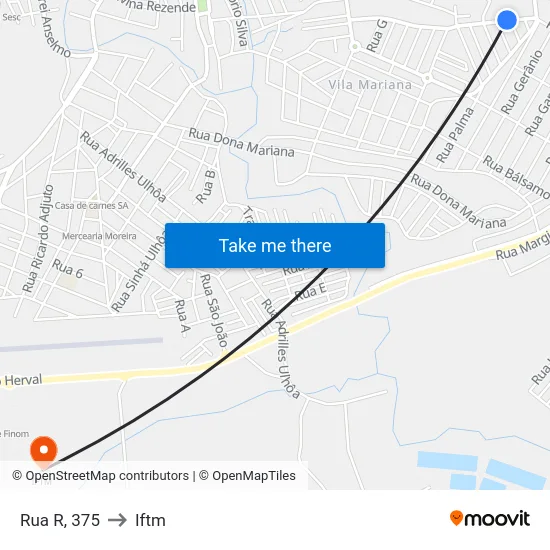 Rua R, 375 to Iftm map