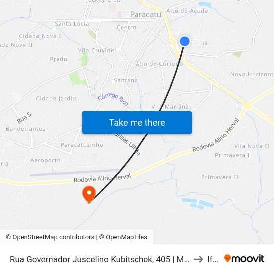 Rua Governador Juscelino Kubitschek, 405 | Mercearia Jk to Iftm map