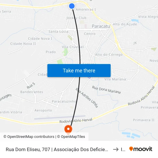 Rua Dom Eliseu, 707 | Associação Dos Deficientes Físicos De Paracatu to Iftm map