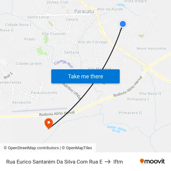 Rua Eurico Santarém Da Silva Com Rua E to Iftm map
