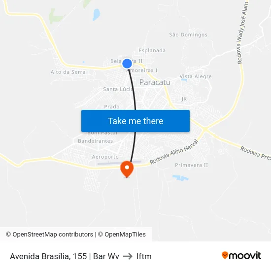 Avenida Brasília, 155 | Bar Wv to Iftm map