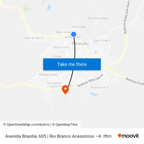 Avenida Brasília, 605 | Rio Branco Acessórios to Iftm map