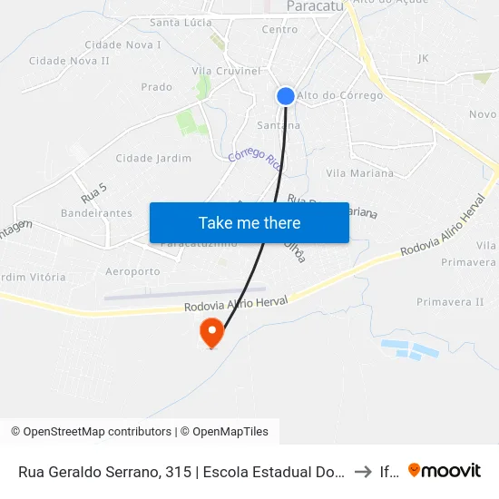 Rua Geraldo Serrano, 315 | Escola Estadual Doutor Sérgio Ulhôa to Iftm map