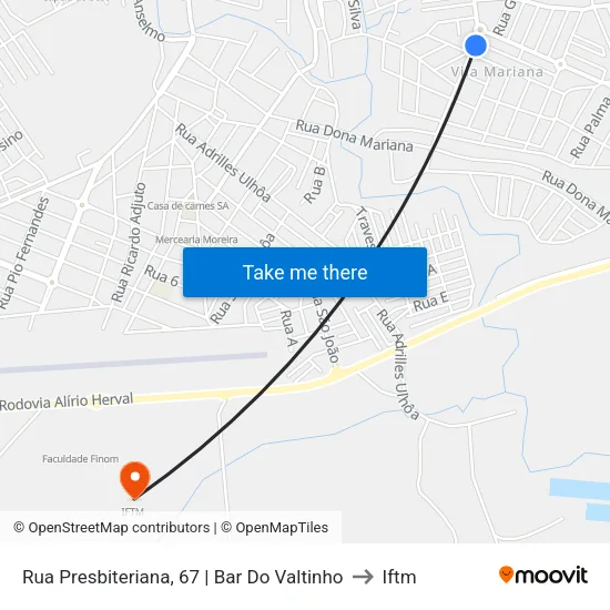 Rua Presbiteriana, 67 | Bar Do Valtinho to Iftm map