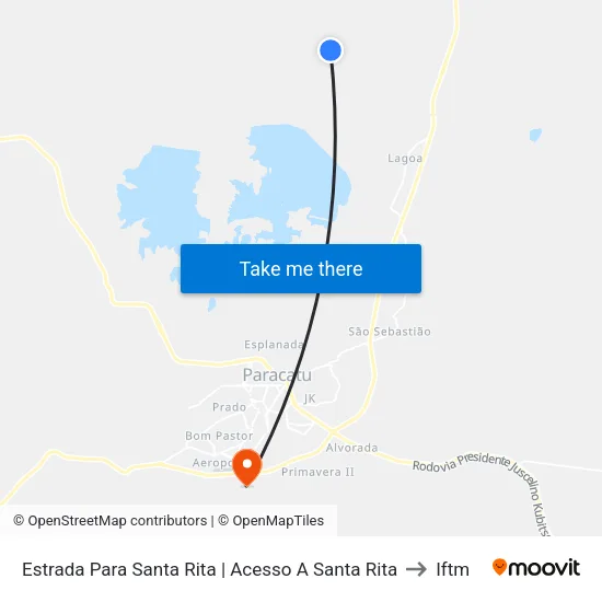 Estrada Para Santa Rita | Acesso A Santa Rita to Iftm map