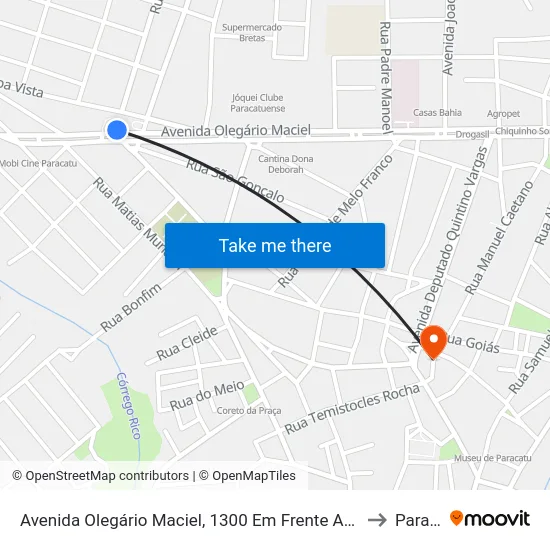 Avenida Olegário Maciel, 1300 Em Frente Ao Terminal Rodoviário to Paracatu map